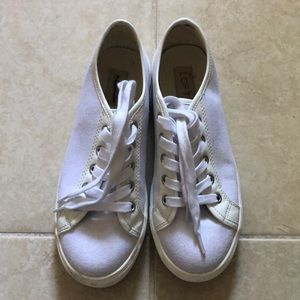 Ann Taylor White Canvas Sneaker